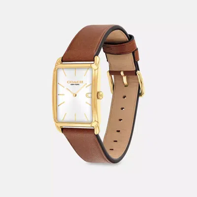 Coach Elliot Watch, 32mm X 26mm In Brown