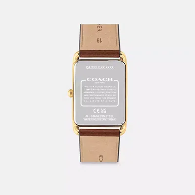 Coach Elliot Watch, 32mm X 26mm In Brown