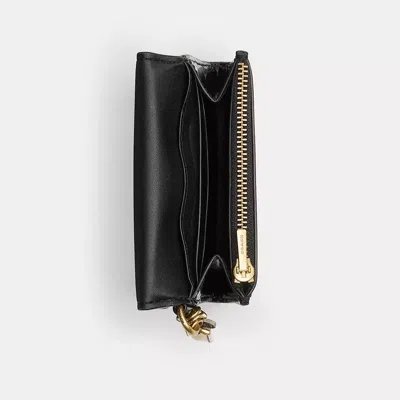 Coach Essential Flap Card Case With Charms In Black