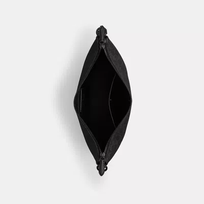 Coach Top Zip Messenger Bag In Signature Canvas In Black