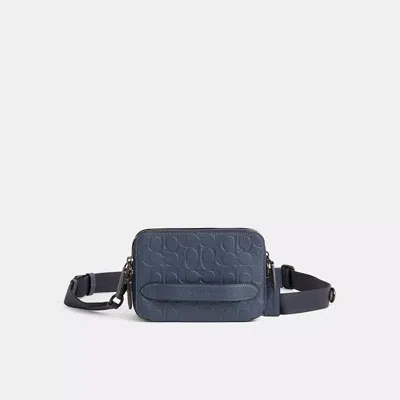 Coach Restored Charter Crossbody In Signature Leather In Blue