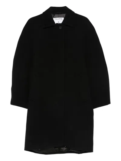 Filippa K Cocoon Coat In Black