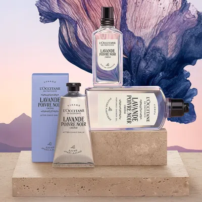 L'occitane - Lavande Poivre Noir After-shave Balm 2.5 Fl oz In Silver