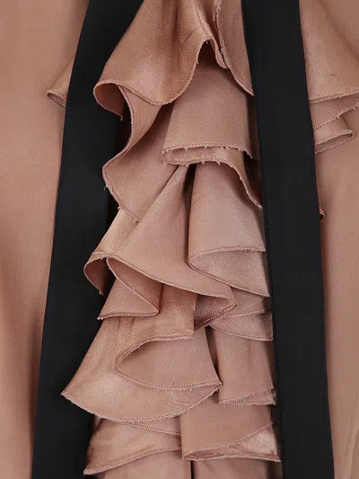 Ibrigu Digital Print Asymetric Scarf Shirt In Pink