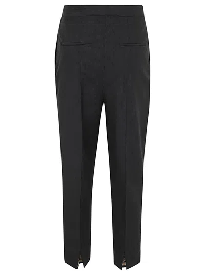 Ibrigu Flared Emobroidered Trousers In Black