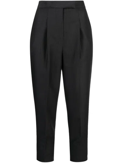 Ibrigu Flared Emobroidered Trousers In Black