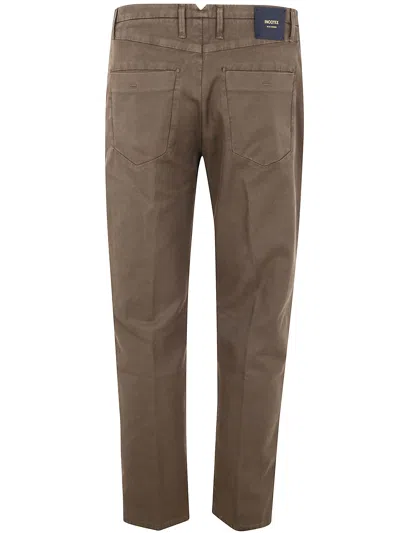 Incotex Pantalone Special Ppt Stretch Solid In Brown