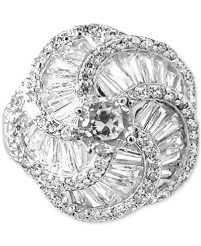Giani Bernini Cubic Zirconia Loveknot Statement Ring, Created For Macy's In Metallic