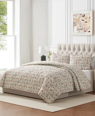 Seventh Studio Winter Diamond Holiday-print Pinsonic Microfiber 2-pc. Quilt Set, Twin In Multi