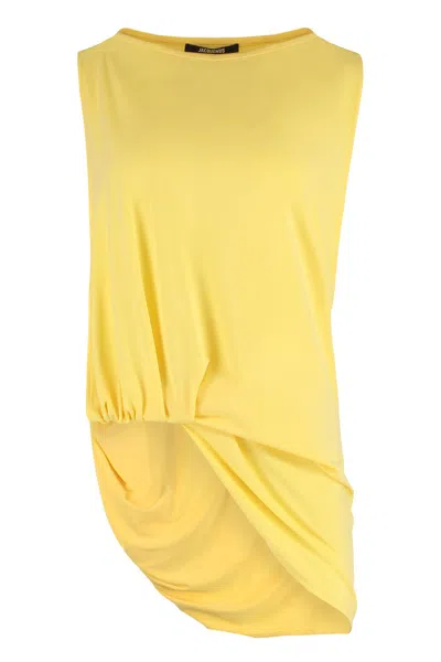 Jacquemus Square Neck Top In Yellow