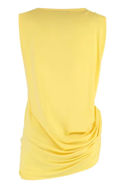 Jacquemus Square Neck Top In Yellow