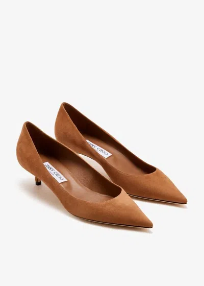 Jimmy Choo Décolleté Amelia In Suede Color Toffee In Brown