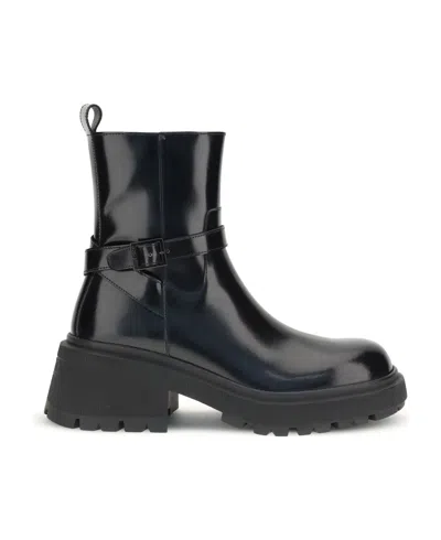 Jimmy Choo 'flat Chunky Sole Ankle Boots' In Black