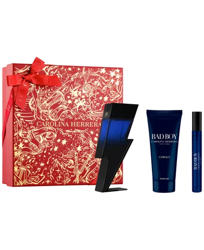 Carolina Herrera Bad Boy Cobalt Eau De Parfum Gift Set ($221 Value) In Transparent