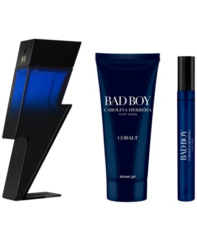 Carolina Herrera Bad Boy Cobalt Eau De Parfum Gift Set ($221 Value) In Transparent