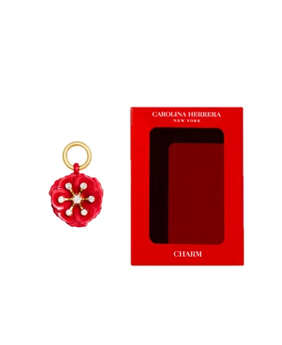 Carolina Herrera Madrid Flower Charm Accessory In Red