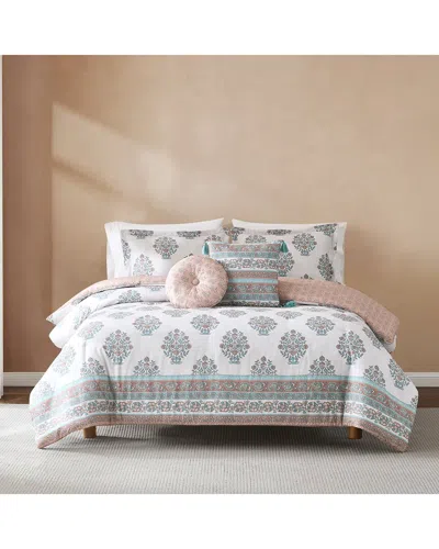 Lush Decor Lush Décor Sofia Flower Block Bouquet Comforter Set In Multi