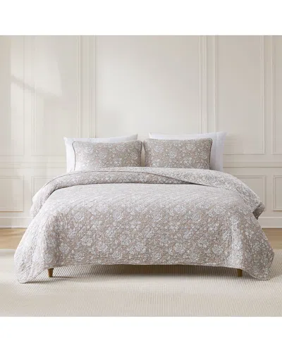 Lush Decor Lush Décor Zara Floral Block Reversible Cotton Quilt Set In Multi