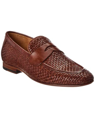 Curatore Bodeo Woven Leather Penny Loafer In Multi