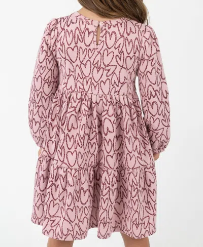 Rare Editions Girls 2-piece Heart Dress And Purse Set In Pink
