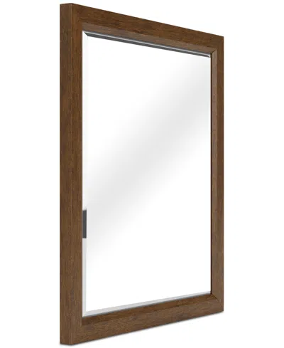 Macy's Davie Cracked Oak Mirror In Brown