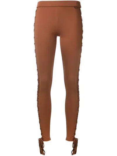 Fenty X Puma Boxing And Bomber Lacing Tights In Brown