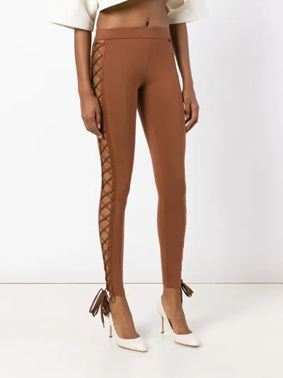 Fenty X Puma Boxing And Bomber Lacing Tights In Brown