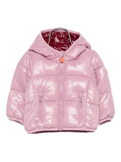 Save The Duck Hooded Zip-up Jacket In Pink