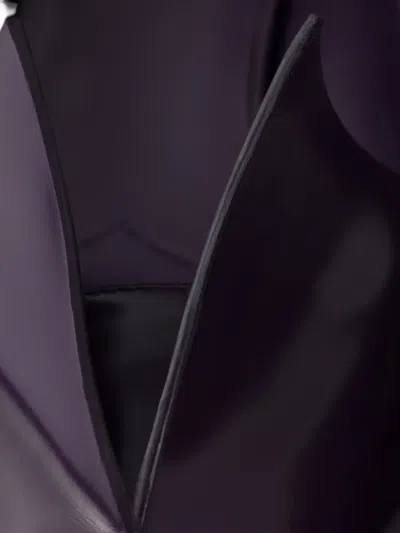 Prada Scarpe Con Tacco In Pelle Viola Donna In Gray