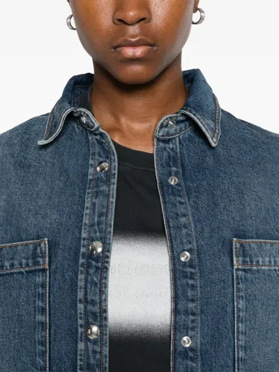 Anine Bing Dante Denim Jacket In Blue