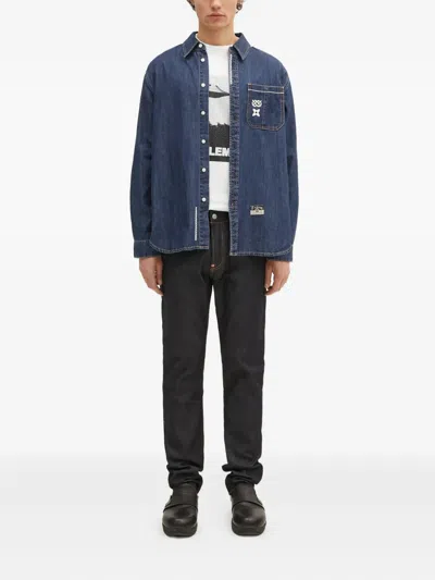 Evisu Pocket Graphic Shirt In Blue