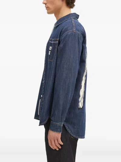 Evisu Pocket Graphic Shirt In Blue