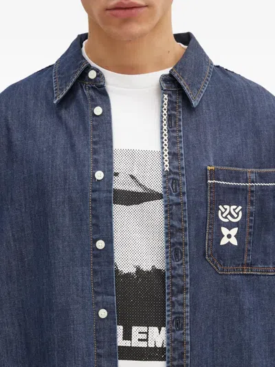 Evisu Pocket Graphic Shirt In Blue