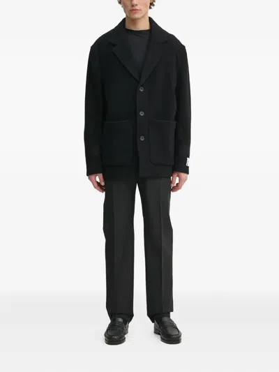 Etudes Studio Patch-pocket Coat In Black