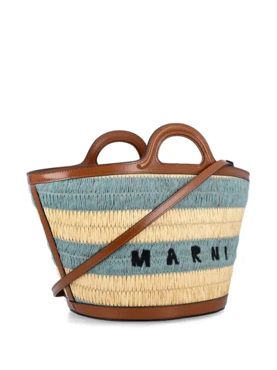 Marni Women's Tropicalia Raffia-effect Small Bag In Multi