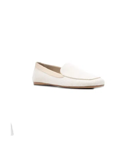 Khaite Monroe Canvas And Leather Loafers In White