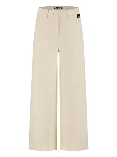 Aspesi Corduroy Trousers In Neutral