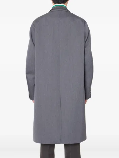 Kolor Single-breasted Panel-detail Coat In Gray