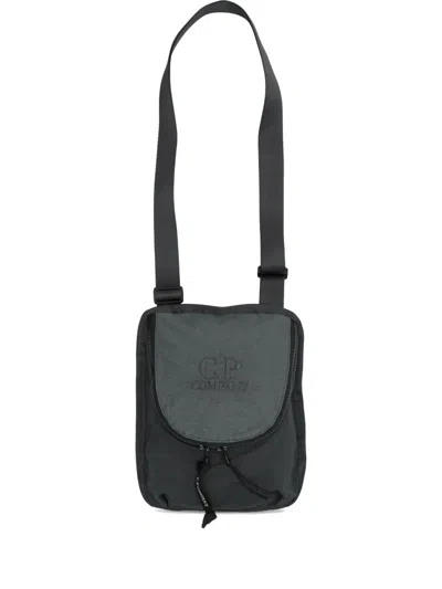 C.p. Company C.p.company Plain Paper Touch Shoulder Bag In Black