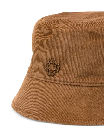 Maje Womens Brown Reversible Corduroy And Faux-shearling Bucket Hat In Brown
