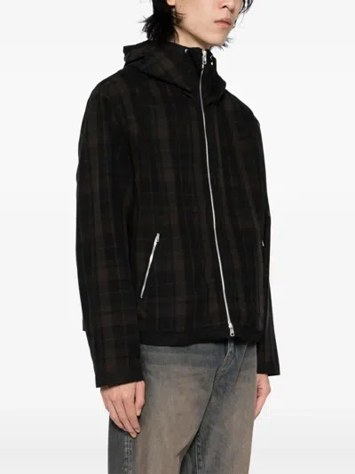 Our Legacy Check Pattern Jacket With Hood And Pockets In Multi
