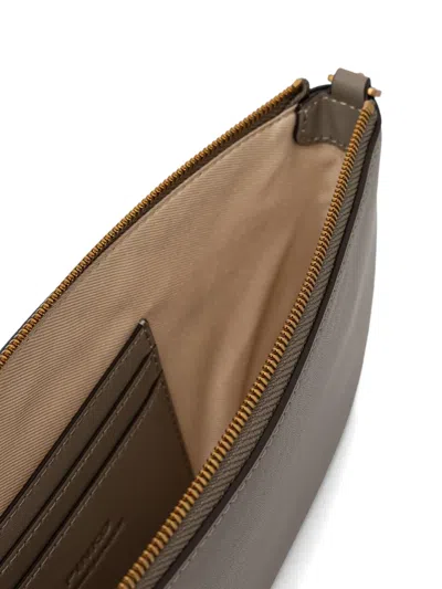 Pinko Horizontal Flat Logo-detail Shoulder Bag In Gray