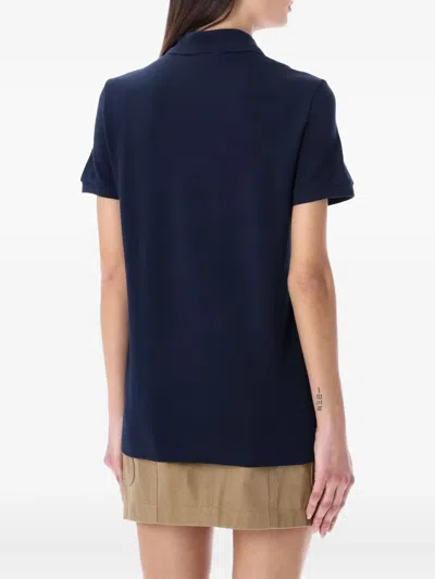 Lacoste Cotton Pique Polo In Blue