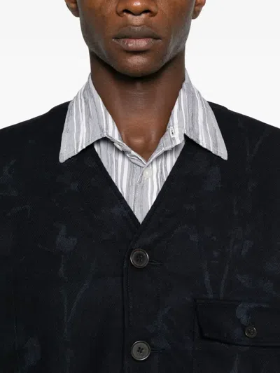 Universal Works Buttoned Wool-blend Jacket In Blue