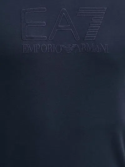 Ea7 Logo T-shirt In Blue