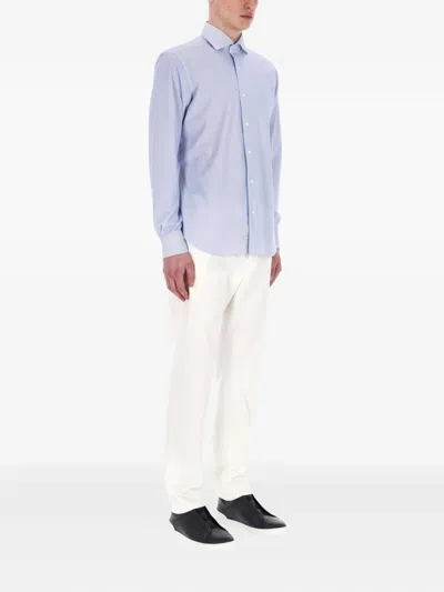 Barba Napoli Striped Shirt In Blue