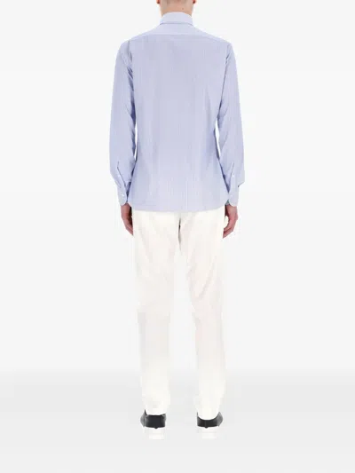 Barba Napoli Striped Shirt In Blue