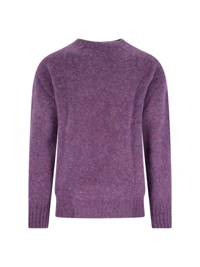 Howlin' Ribbed Cuff Crew Neck Sweater Design In Purple