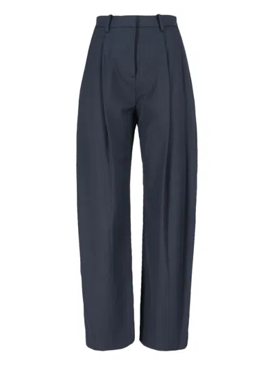 Lvir Wool Blend Trousers In Blue