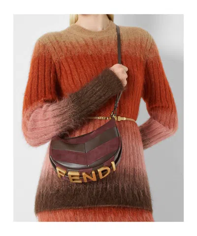 Fendi Gradient Mohair And Wool Fitted Jumper Clothing In Multi